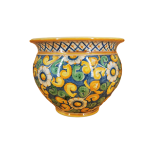 Porta Vaso in Ceramica Siciliana di Caltagirone