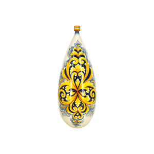 Bottiglia goccia in ceramica siciliana di Caltagirone